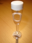 Bellenblaas champagneglas +/- 10 cm